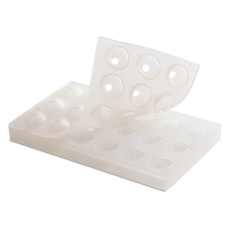 Pavoni Translucent Silicone Sphere Mold Size: 35mm (1-3/8"), 18 Cavities