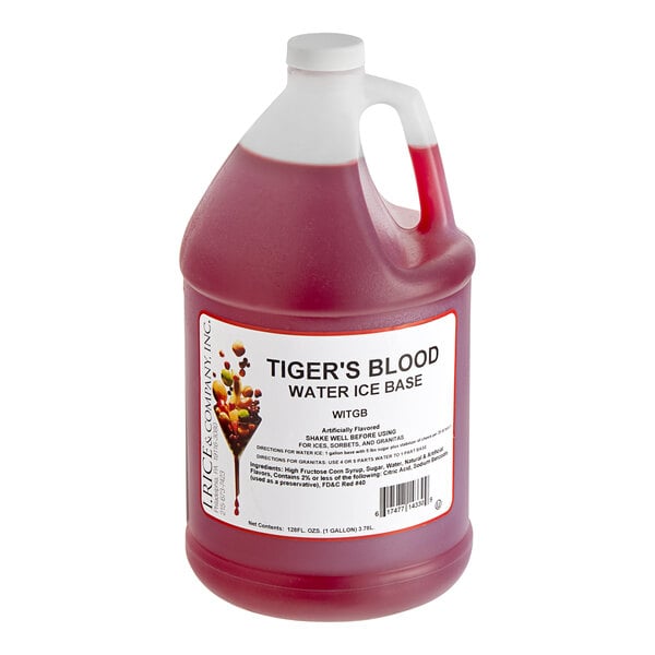 I. Rice Tiger's Blood Water Ice Base 1 Gallon - 4/Case