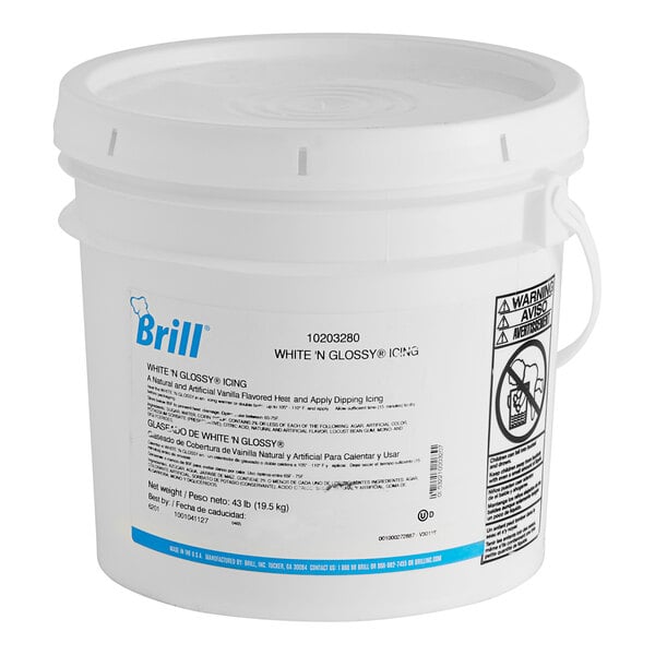 Brill White 'n Glossy Donut Dip Icing 43 lb.