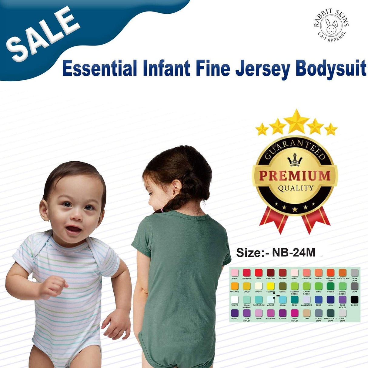 RADYAN® Essential Infant Fine Jersey Bodysuit