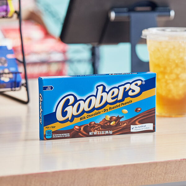 Goobers Milk Chocolate-Covered Peanuts Candy Box 3.5 oz. - 15/Case