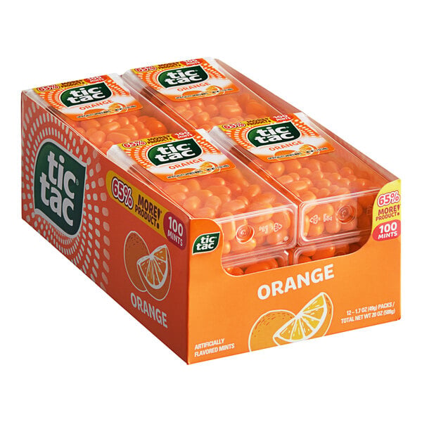 Tic Tac Orange Mints 100-Count Pack - 12/Box