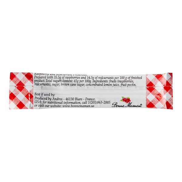 Bonne Maman Raspberry Preserves 0.5 oz. Stick - 100/Case