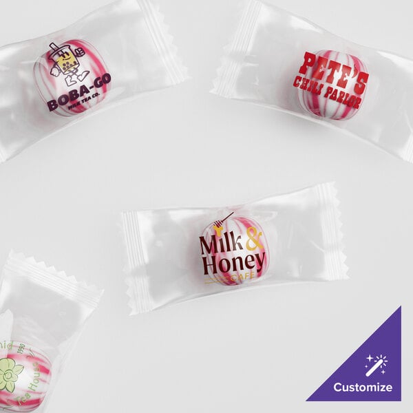 Customizable Soft Peppermints with Clear Wrapper - 1,000/Case
