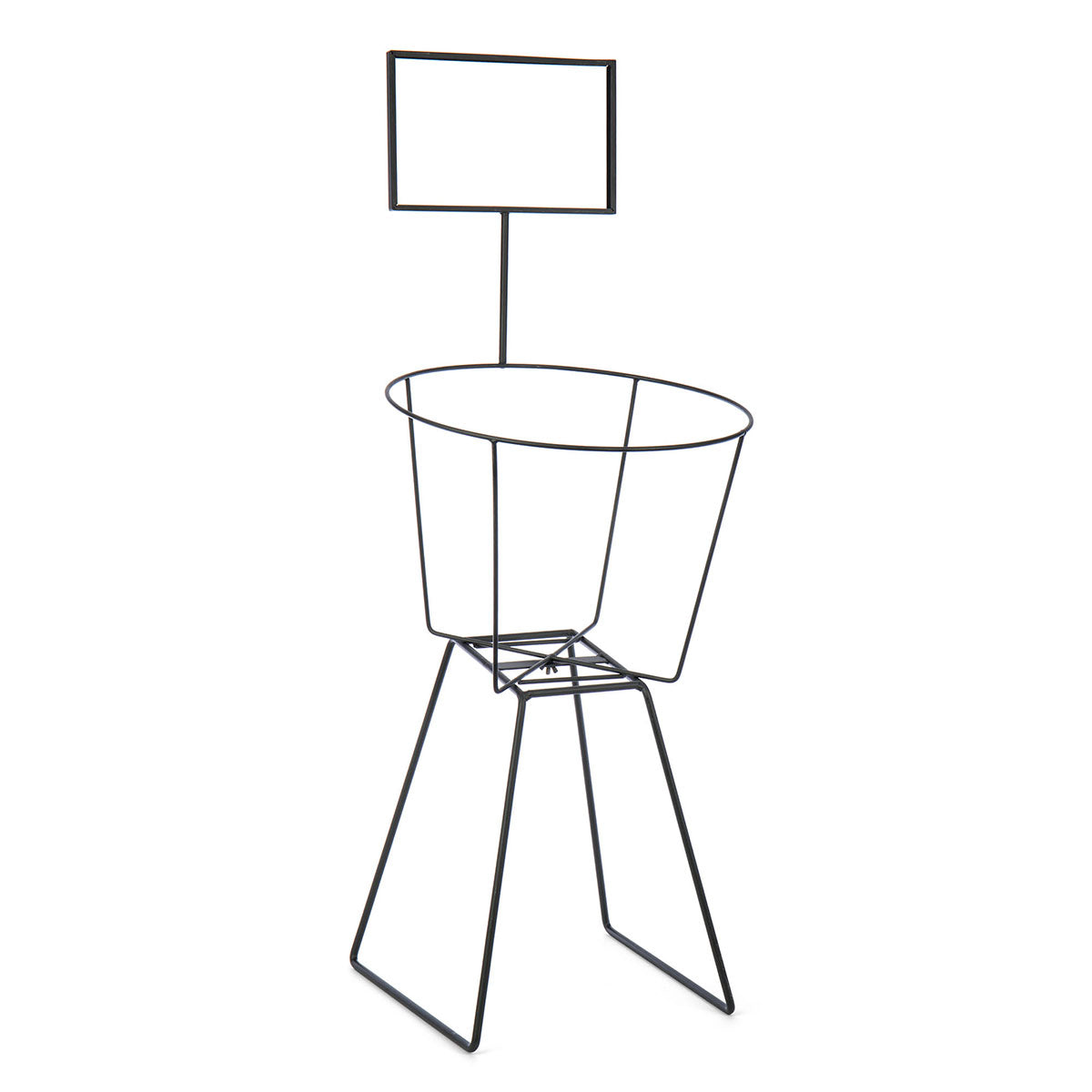 Iron Round Basket Display Rack