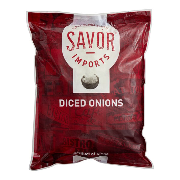 Savor Imports Diced Onion 2 lb. - 6/Case