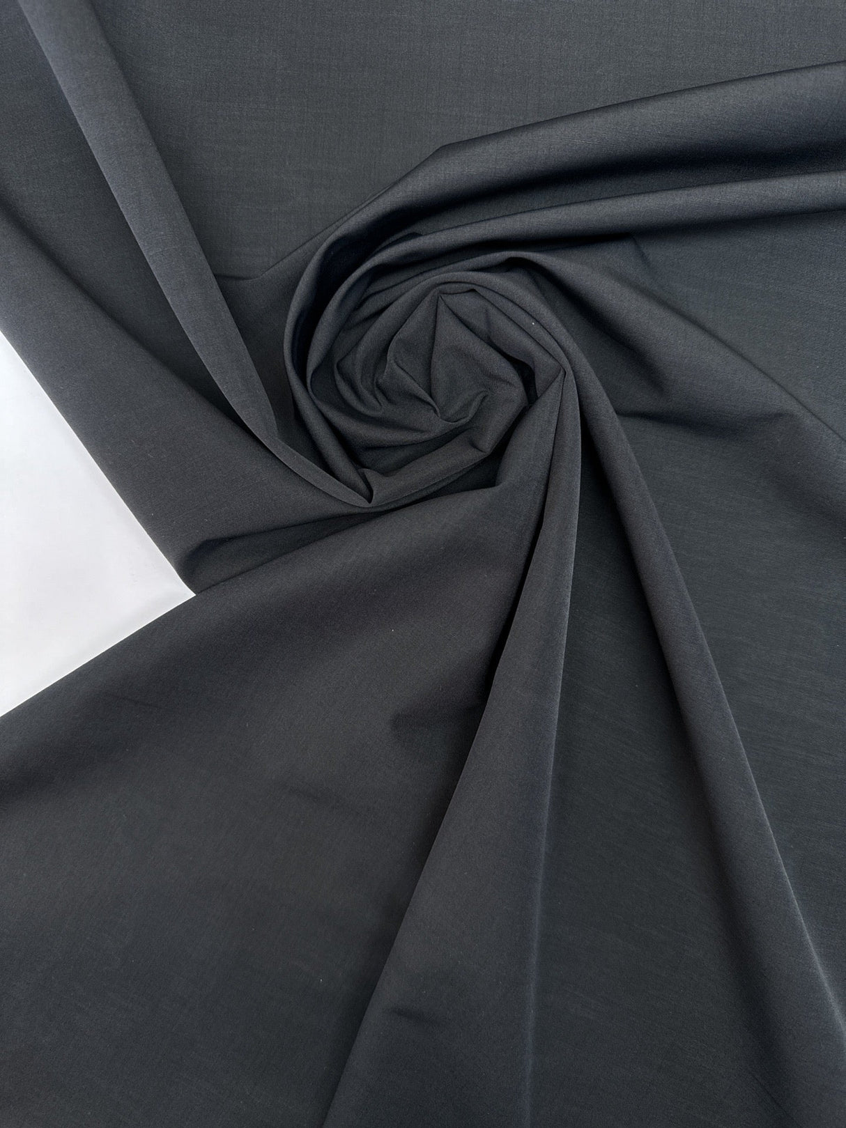 Black Virgin Wool Oxford Weave