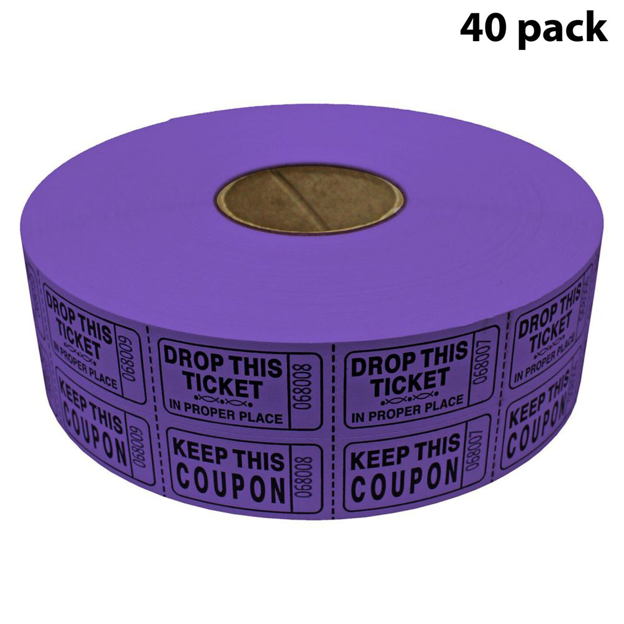 Double Roll Raffle Tickets – Coupon Tickets (2000/Roll) – Available in 8 Colors: Red, Blue, Green, Yellow, Orange, Purple, Pink & White