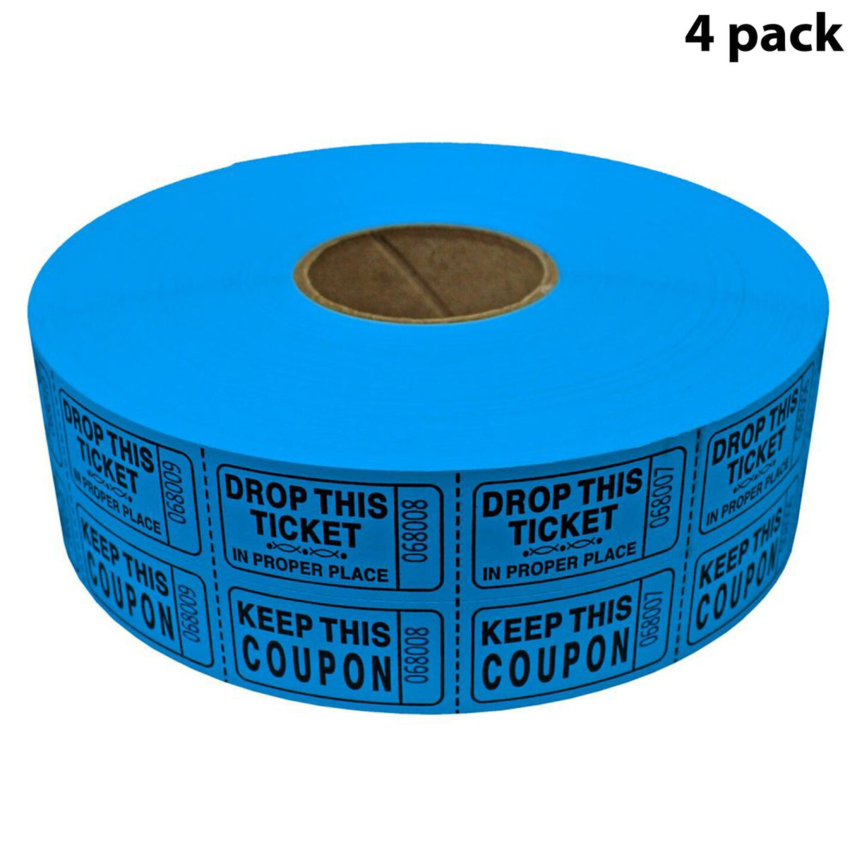 Double Roll Raffle Tickets – Coupon Tickets (2000/Roll) – Available in 8 Colors: Red, Blue, Green, Yellow, Orange, Purple, Pink & White