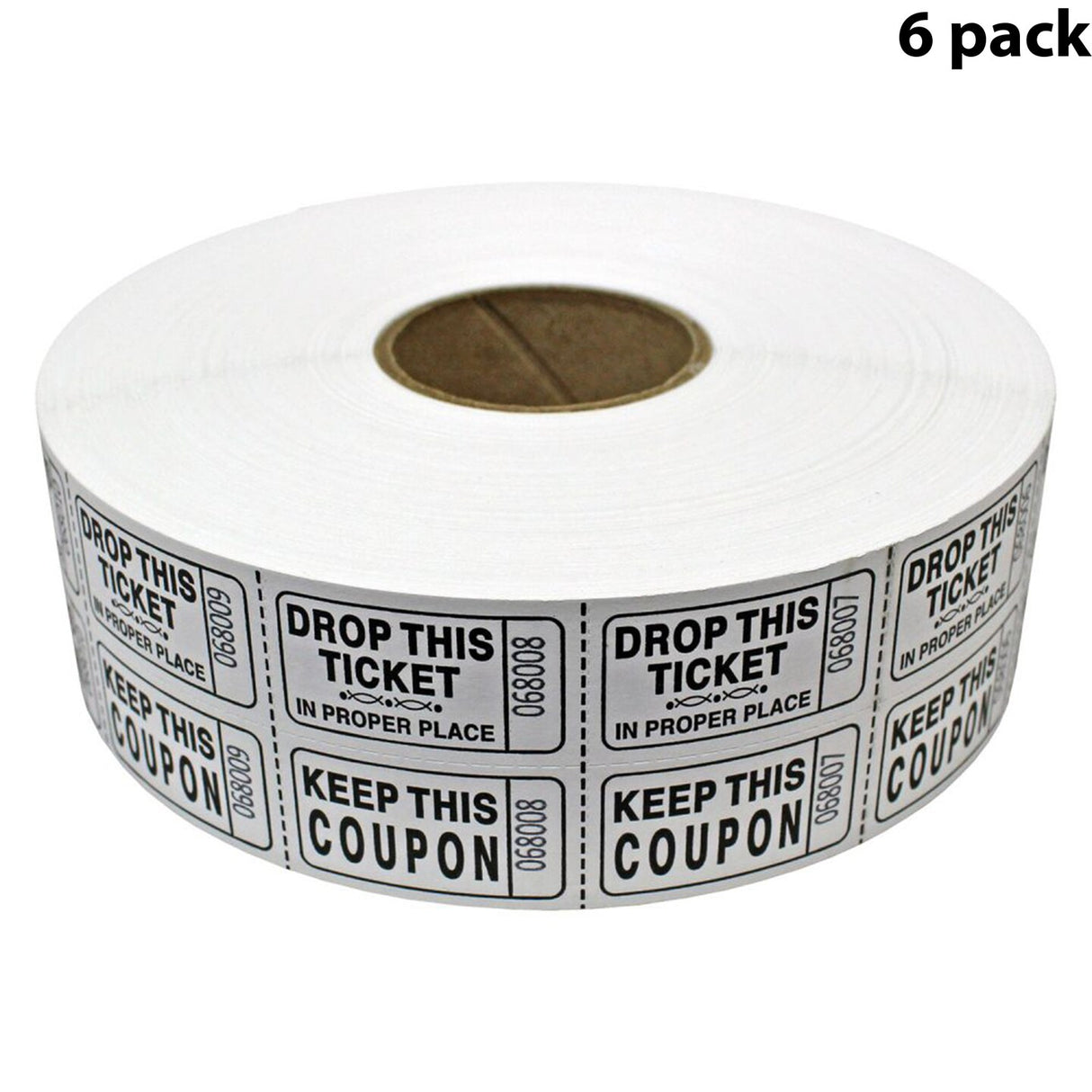 Double Roll Raffle Tickets – Coupon Tickets (2000/Roll) – Available in 8 Colors: Red, Blue, Green, Yellow, Orange, Purple, Pink & White
