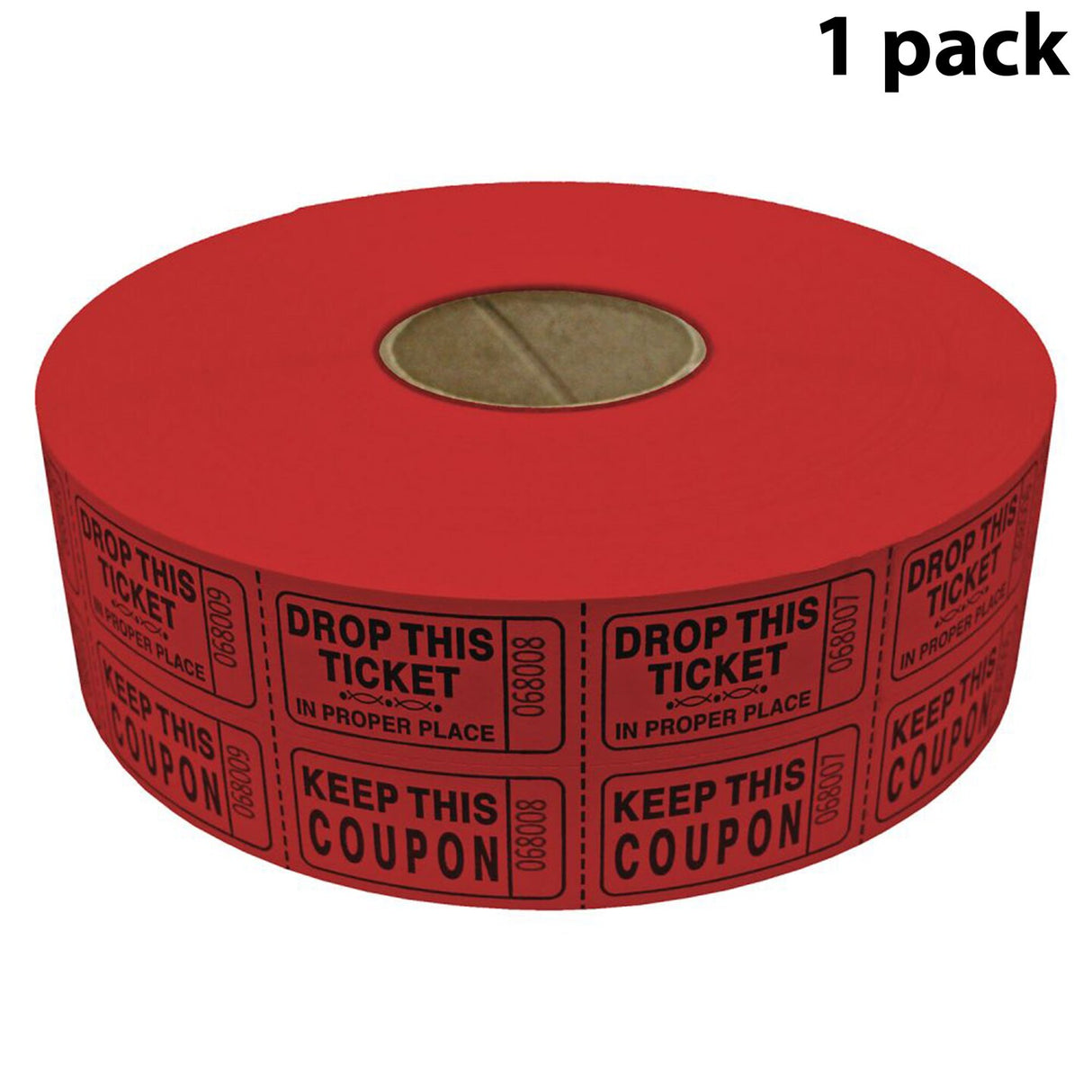 Double Roll Raffle Tickets – Coupon Tickets (2000/Roll) – Available in 8 Colors: Red, Blue, Green, Yellow, Orange, Purple, Pink & White