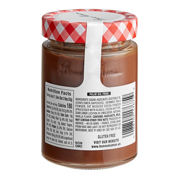 Bonne Maman Hazelnut Chocolate Spread 12.7 oz. Jar - 6/Case