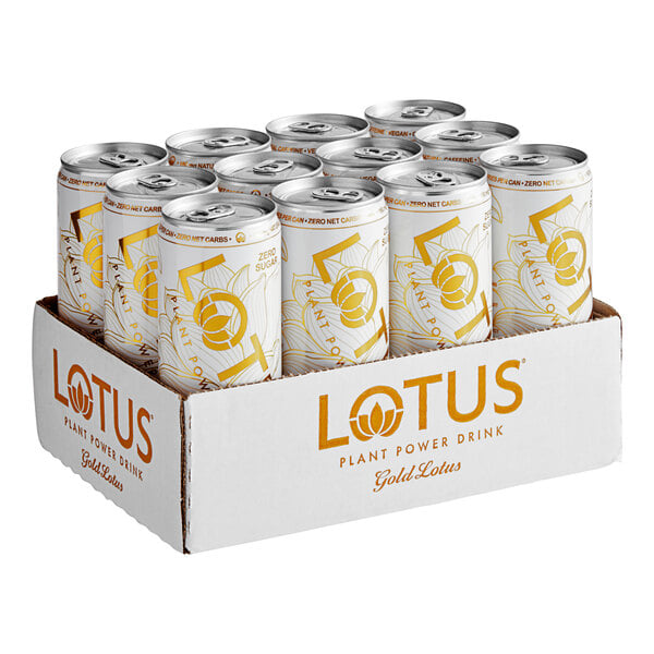 Lotus Plant Energy Zero Sugar Gold Lotus Plant Power Energy Drink 12 fl. oz. - 12/Case