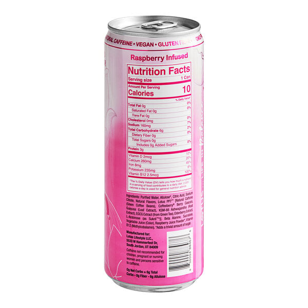 Lotus Plant Energy Zero Sugar Pink Lotus Plant Power Energy Drink 12 fl. oz. - 12/Case