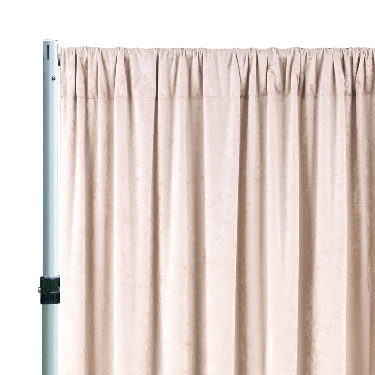 Velvet Backdrop Drape Panel 12 ft x 57 in Champagne