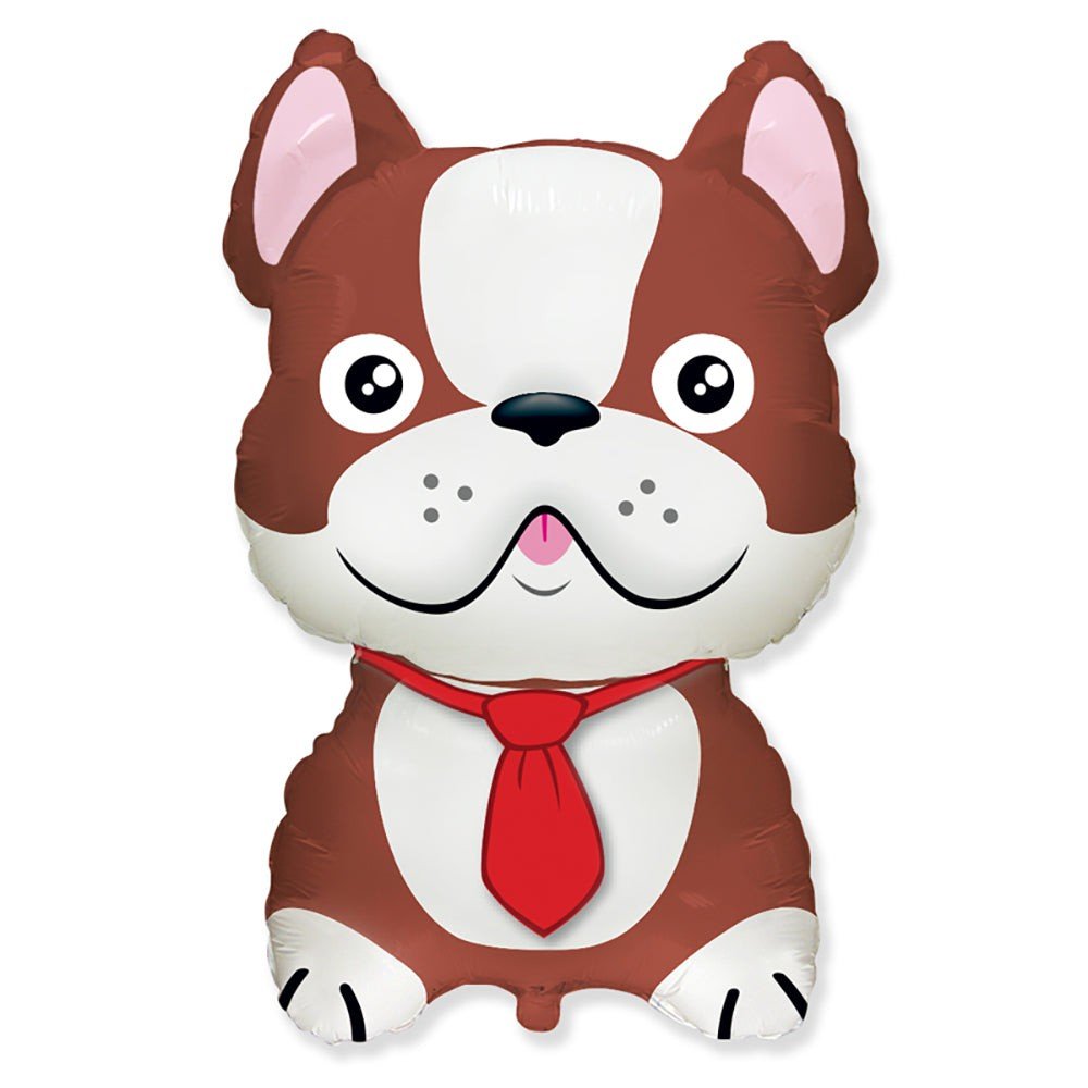 French Bulldog Brown Foil Balloon