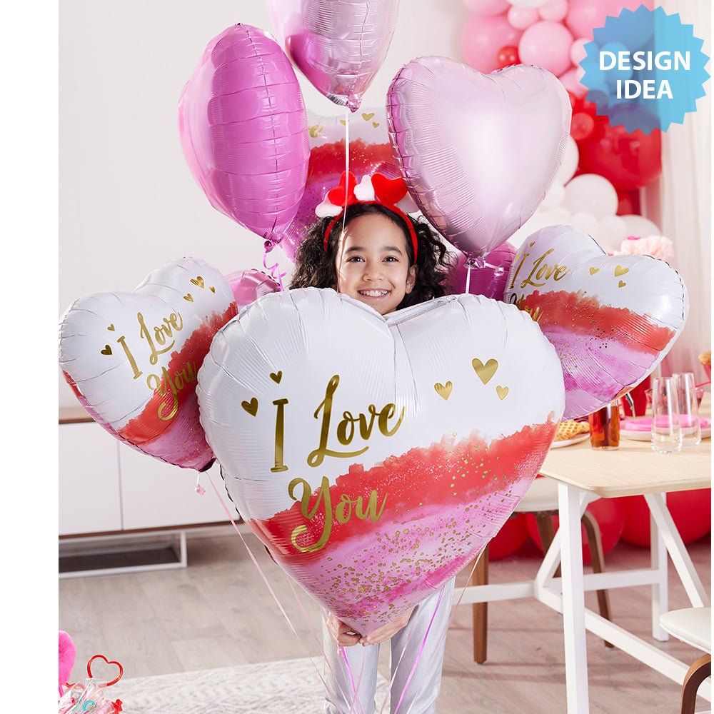 Love Foil Balloon 28 Inch Geode Watercolor