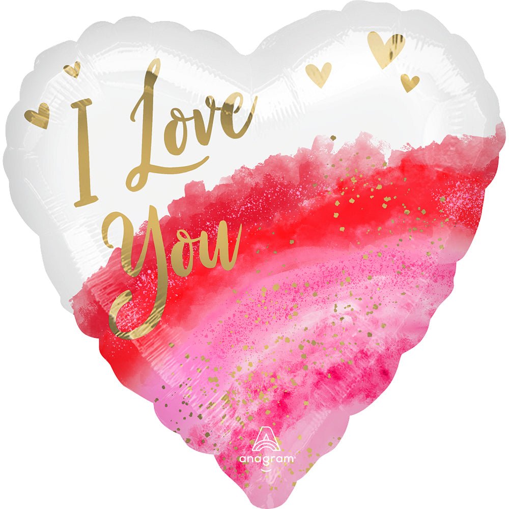 Love Foil Balloon 28 Inch Geode Watercolor