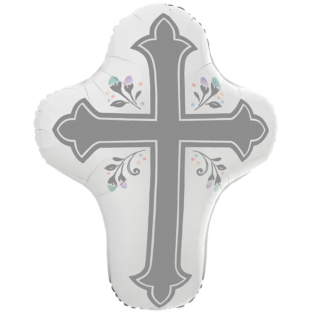 28 Inch Holy Day Cross Foil Balloon