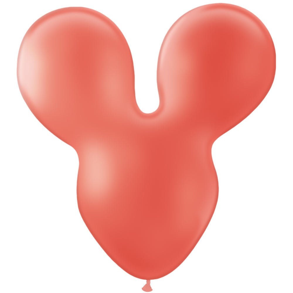 Mousehead Latex Balloon 28 Inch Coral Red