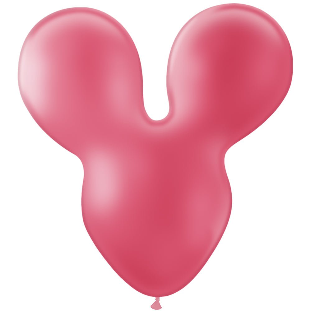 Latex Balloon Mousehead Rose Pink 28 Inch