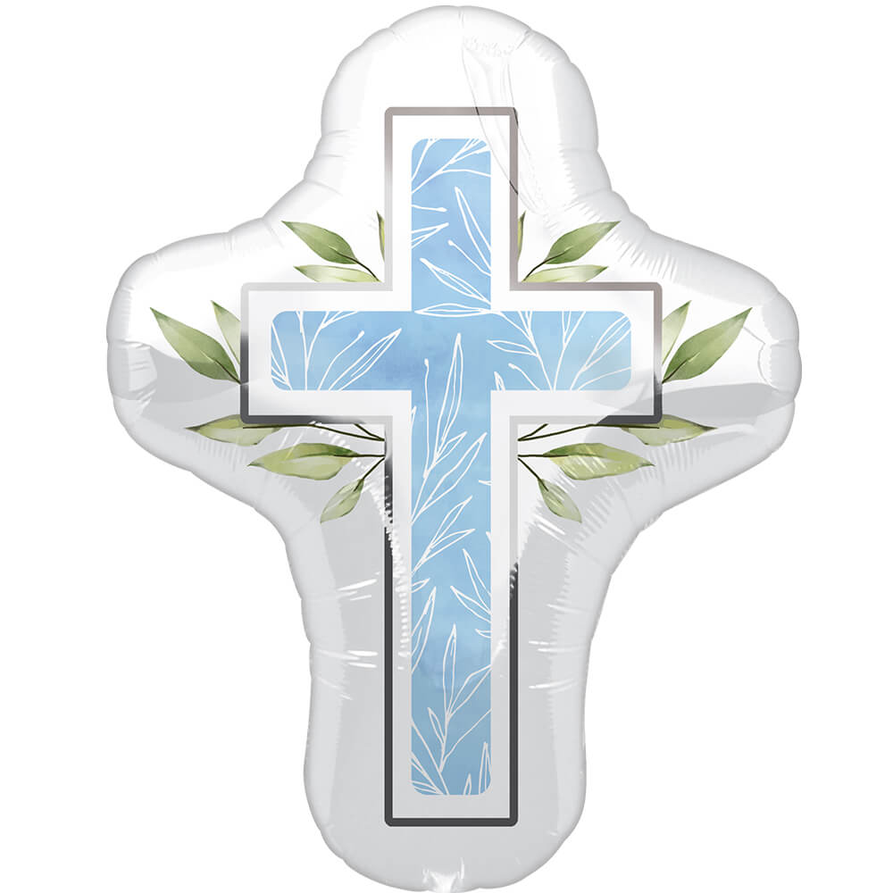 Communion Foil Balloon Blue 28 Inch
