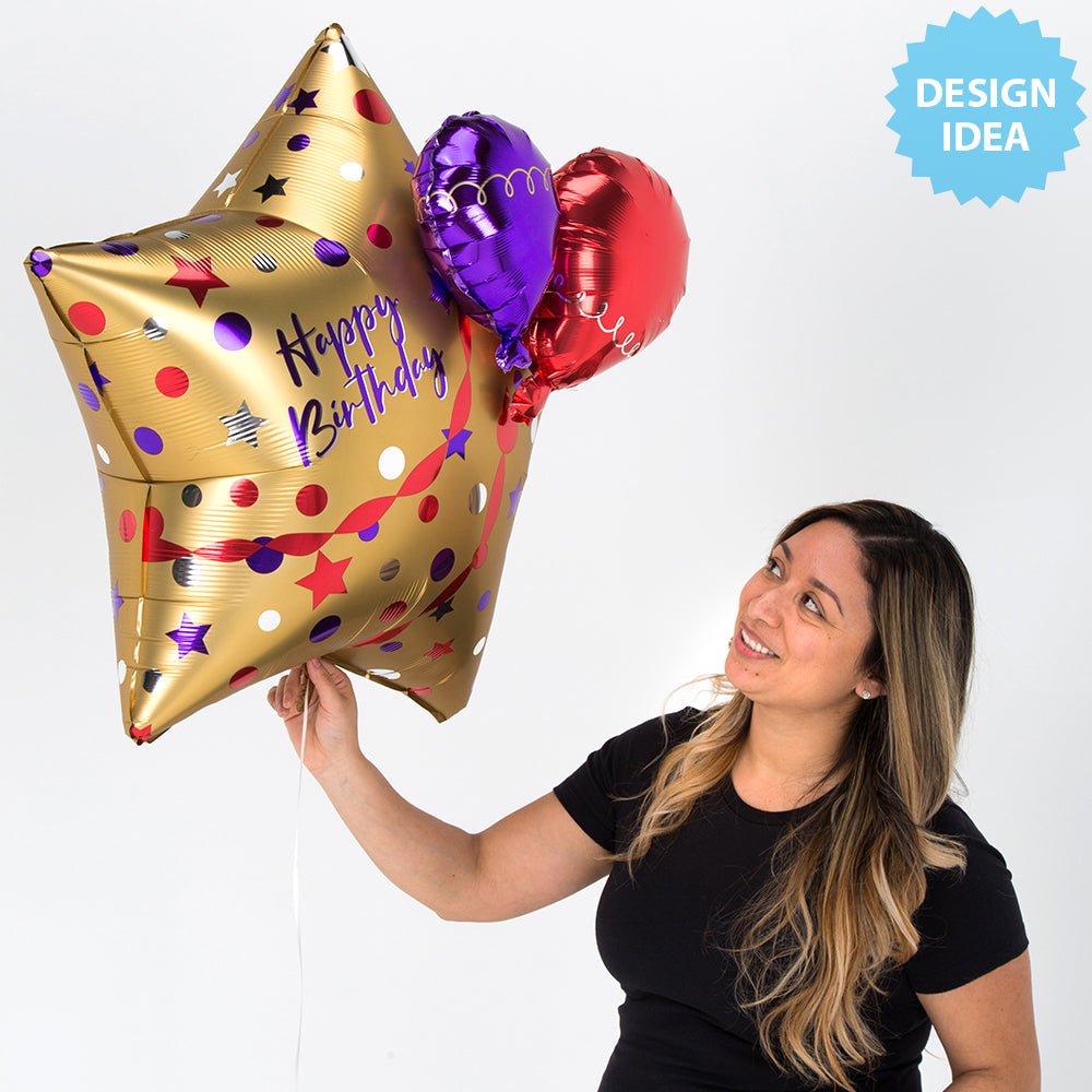 Foil Balloon 28 Inch Satin Birthday