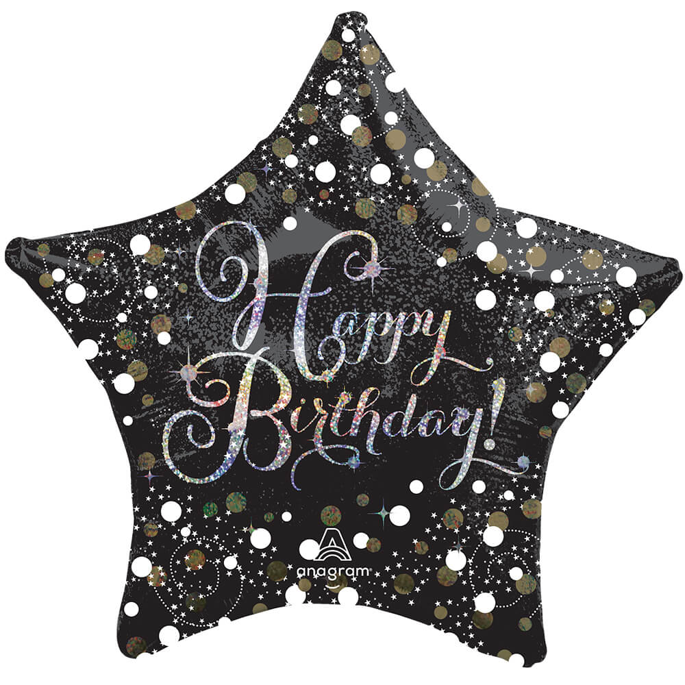Birthday Foil Balloon 28 Inch Sparkling Birthday