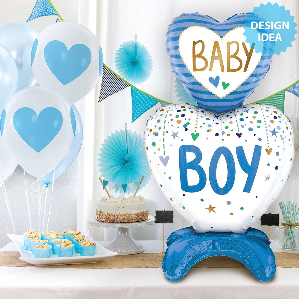 Baby Boy Hearts Foil Balloon 28 Inch