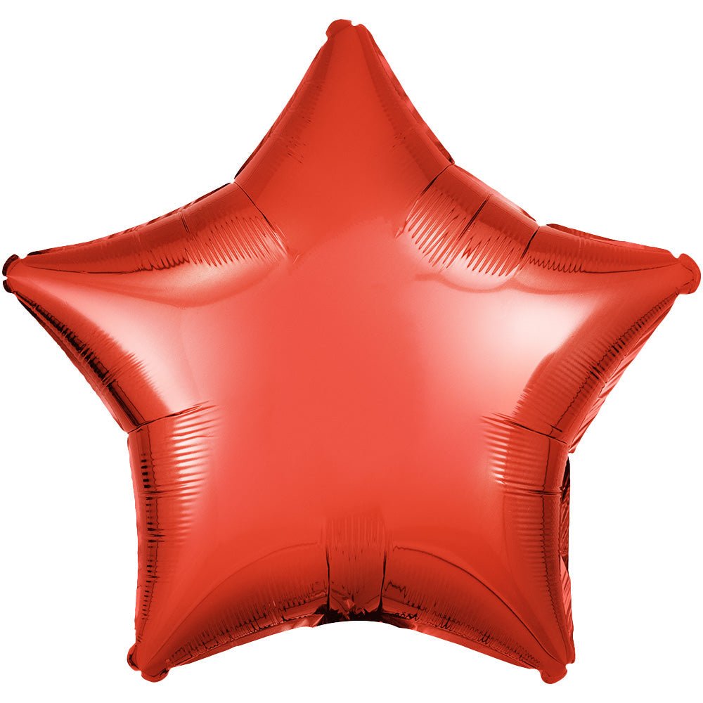 Foil Balloon 28 Inch Metallic Red Star