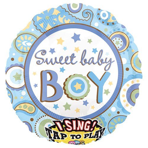 Foil Balloon Boys Sweet Baby Boy 28 Inch