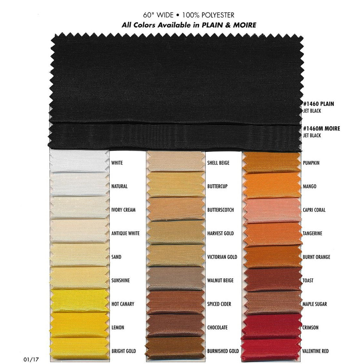 Poly Bengaline Polyester Fabric - Plain Bengaline, 60" Width (1 Yard)