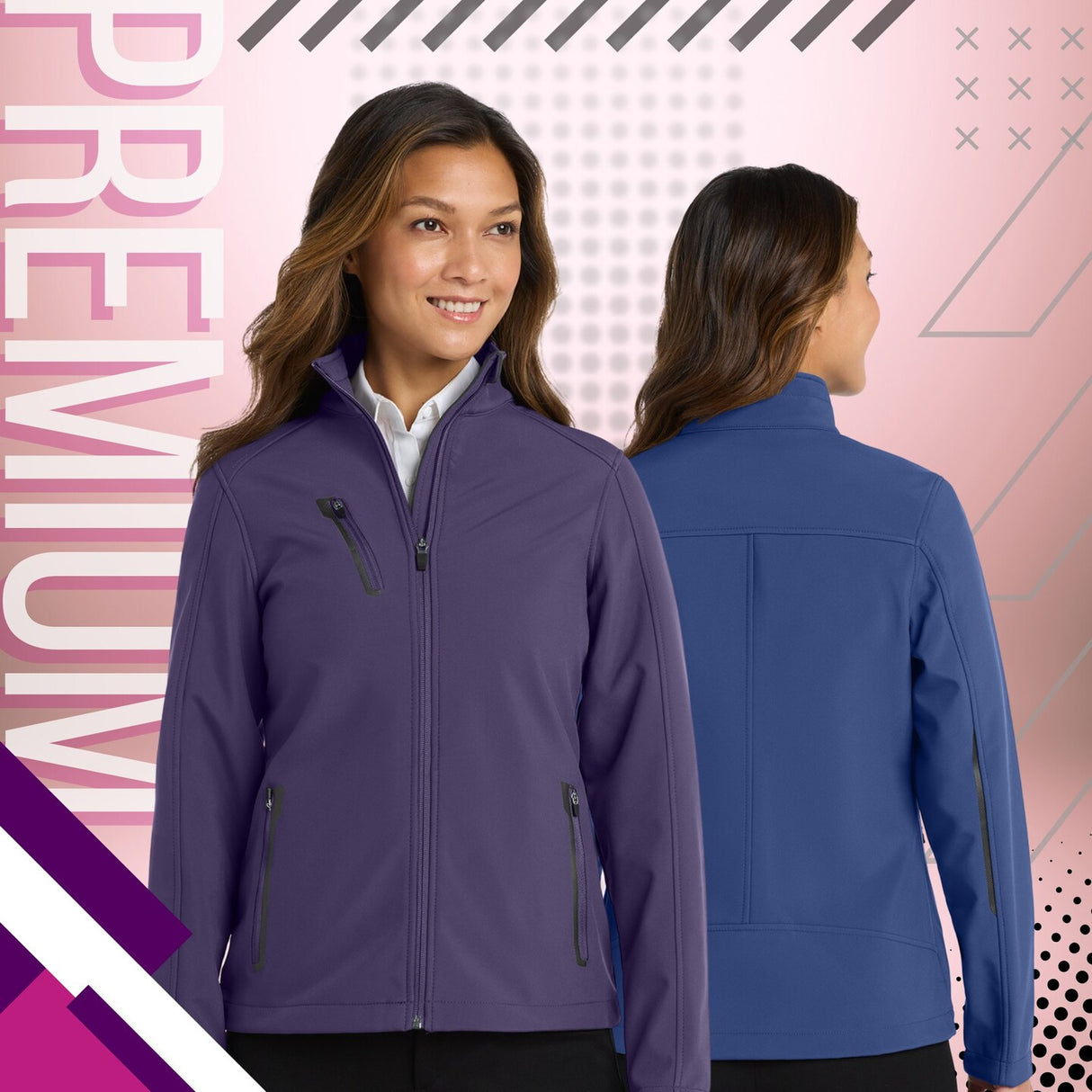 Port Authority® Women's Welded Soft Shell Jacket Wind Resistant Water Repellent Outerwear