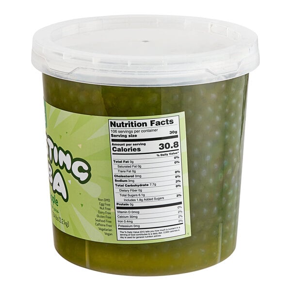 Bossen Pure25 Green Apple Bursting Boba 7.04 lb. - 4/Case