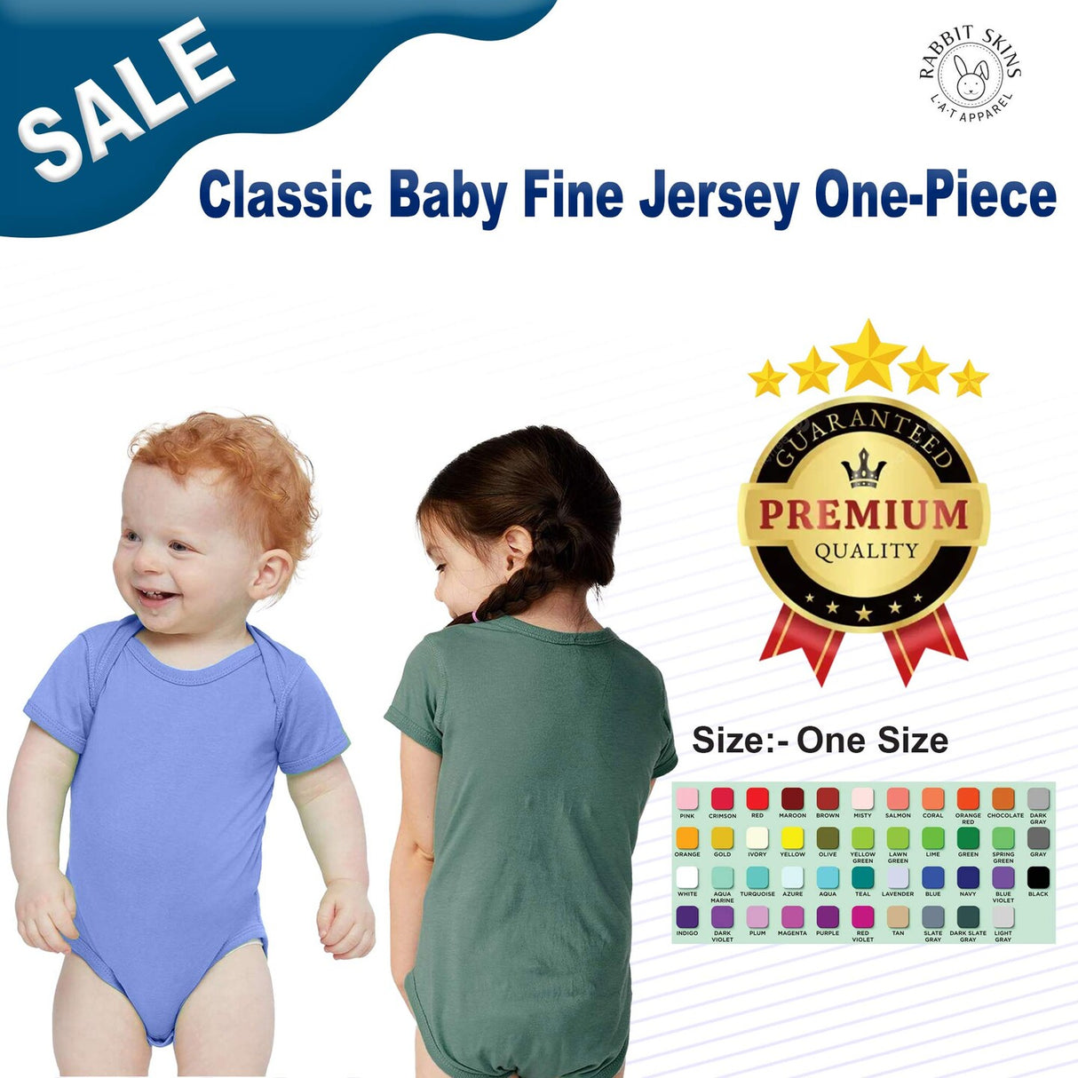 RADYAN® Classic Baby Fine Jersey One Piece