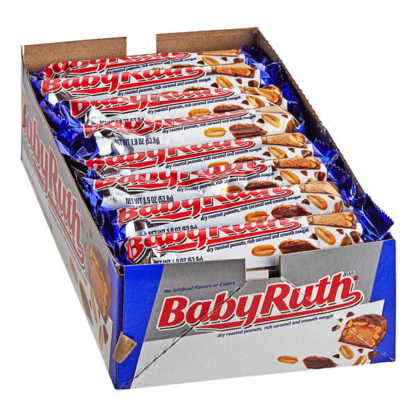 Baby Ruth Full Size Candy Bar 1.9 oz. - 288/Case