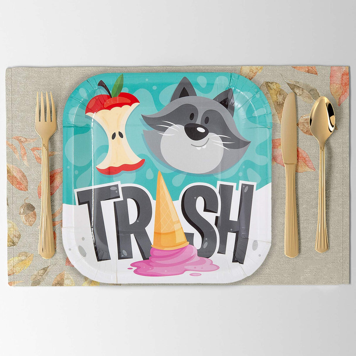 8 Count Glitz Party Disposable Ecological Paper Plates with Silver Dots Elegant Party Supplies