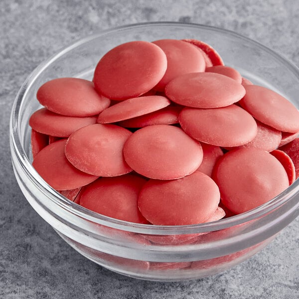 Valrhona Strawberry Inspiration Couverture Feve 6.6 lb. - 3/Case