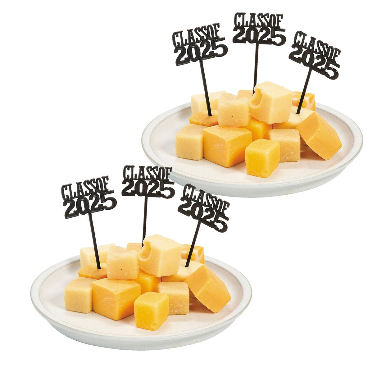 3" Bulk 72 Pc. Graduation Party Class of 2025 Black Plastic Picks