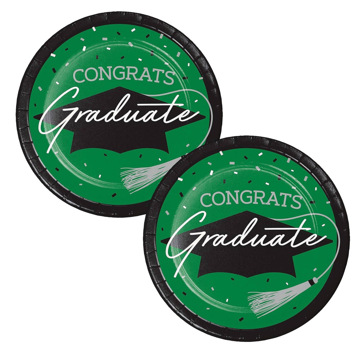 Creative Converting School Spirit Green Graduation Dinner Plates – 54ct