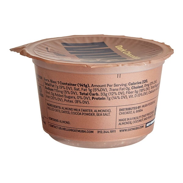 MUSH Dark Chocolate Overnight Oats 5 oz. - 8/Case