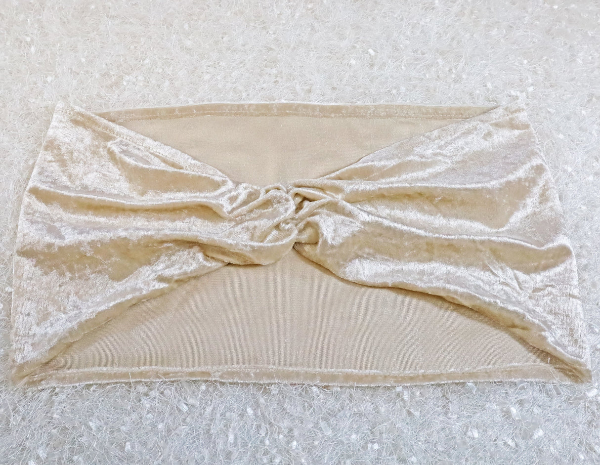 Ruffled Crushed Velvet Chair Band Sample