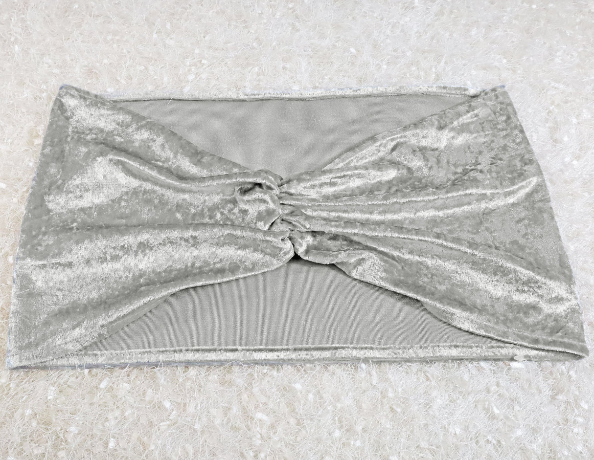 Ruffled Ice Crushed Velvet Chair Band Sample