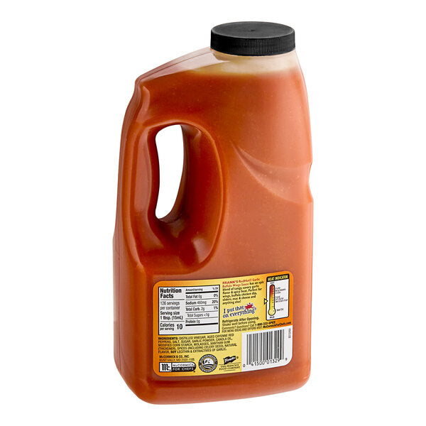 Frank's RedHot Garlic Buffalo Wing Sauce 0.5 Gallon - 4/Case