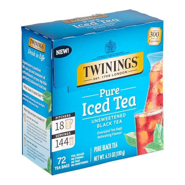 Twinings Unsweetened Black Iced Tea Bags - 432/Case