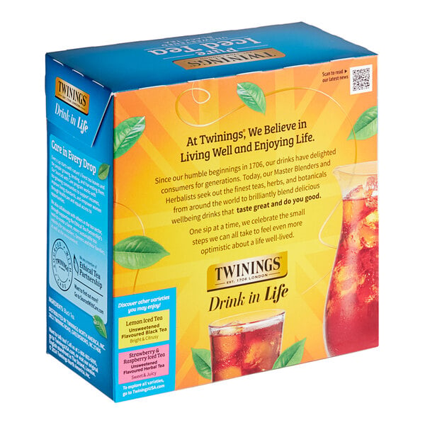 Twinings Unsweetened Black Iced Tea Bags - 432/Case