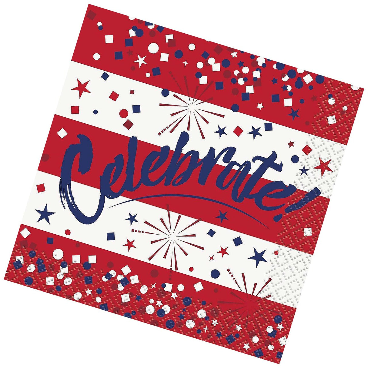 Celebrate Patriotic Beverage Napkins 16ct