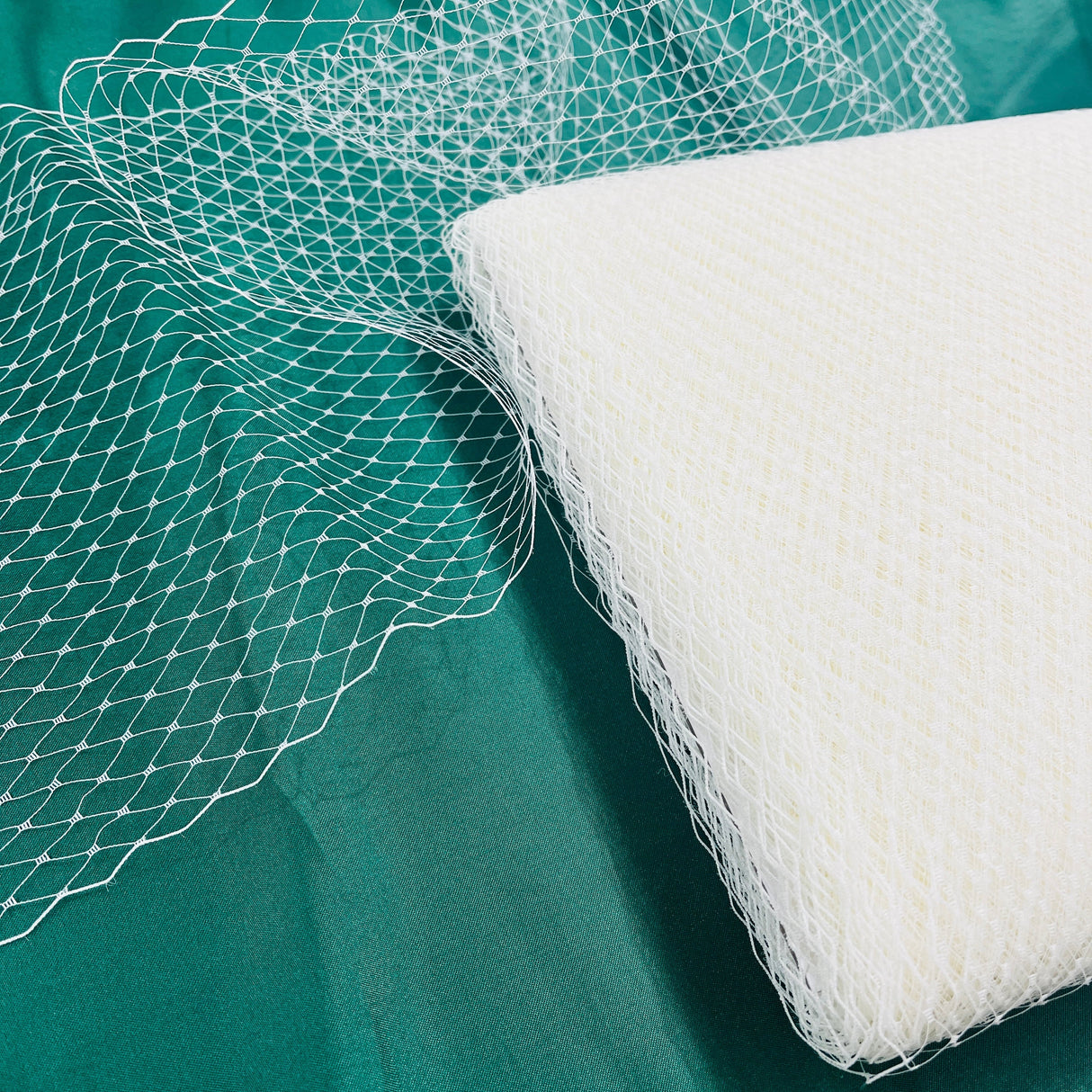 Bandeau Veil Tulle Mesh Fabric - White, Ivory, Black, 9" Width (By The Yard)