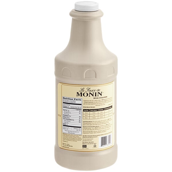 Monin White Chocolate Flavoring Sauce 64 fl. oz. - 4/Case