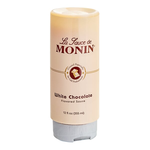 Monin White Chocolate Flavoring Sauce 12 fl. oz. - 6/Case